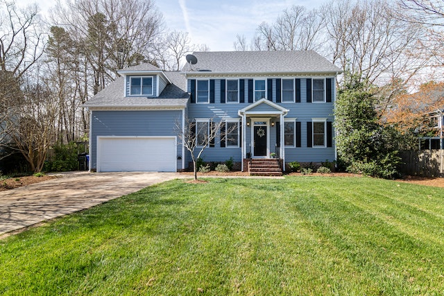 blue house with yard